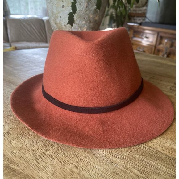 Rust Fedora Hat 100% Wool The Hats Company Filippo Catarzi Italy RN 75343 - Picture 1 of 5